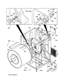 03 - Cabinet & Drum parts for Ge Dryer DCCH43EA0WW from AppliancePartsPros.com
