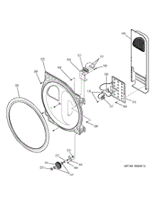05 - Rear Bulkhead, Rollers & Air Duct parts for Ge Dryer DDSS475EA0WW from AppliancePartsPros.com