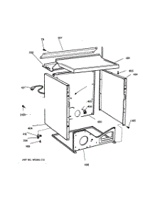03 - Cabinet parts for Ge Dryer DHSR333GA1WB from AppliancePartsPros.com