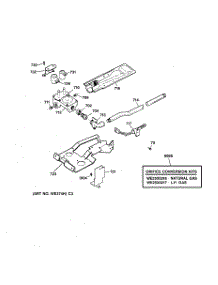 05 - Gas Valve & Burner Assembly parts for Ge Dryer DHSR333GA1WB from AppliancePartsPros.com