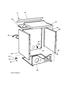 03 - Cabinet parts for Ge Dryer EGD2000A2WW from AppliancePartsPros.com