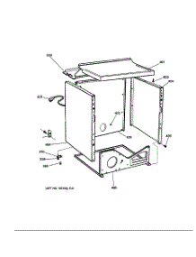 03 - Cabinet parts for Ge Dryer DX4500GA1WW from AppliancePartsPros.com