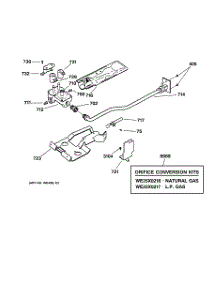 05 - Gas Valve & Burner Assembly parts for Ge Dryer EGD2000A1WW from AppliancePartsPros.com