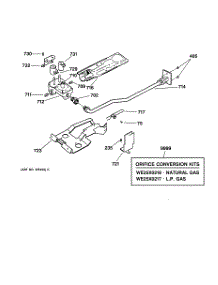 05 - Gas Valve & Burner Assembly parts for Ge Dryer DX4500GA1WW from AppliancePartsPros.com