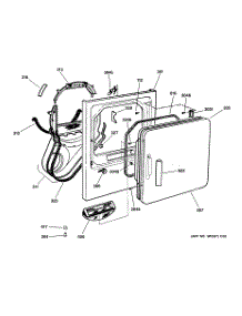 02 - Front Panel & Door parts for Ge Dryer DPXR483GA2WW from AppliancePartsPros.com