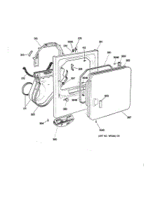 02 - Front Panel & Door parts for Ge Dryer DBB3300GA2WW from AppliancePartsPros.com