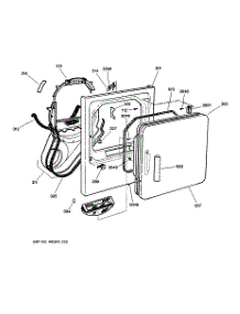 02 - Front Panel & Door parts for Ge Dryer DBSR453GA2WW from AppliancePartsPros.com