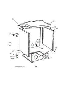 03 - Cabinet parts for Ge Dryer DBSR453GA2WW from AppliancePartsPros.com