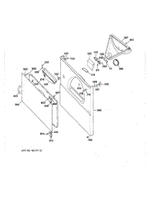 03 - Cabinet Front Assembly parts for Ge Dryer CADE165SAL from AppliancePartsPros.com