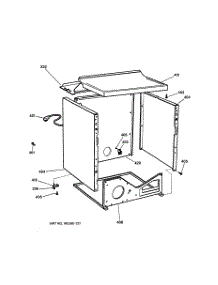 03 - Cabinet parts for Ge Dryer DPXR483GA2AA from AppliancePartsPros.com