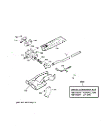 05 - Gas Valve & Burner Assembly parts for Ge Dryer DPXR483GA2AA from AppliancePartsPros.com