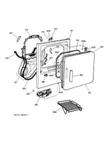 02 - Front Panel & Door parts for Ge Dryer DCSR483GA2WW from AppliancePartsPros.com