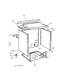 03 - Cabinet parts for Ge Dryer DCSR483GA2WW from AppliancePartsPros.com