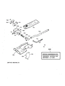 05 - Gas Valve & Burner Assembly parts for Ge Dryer DCSR483GA2WW from AppliancePartsPros.com