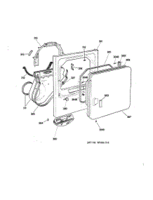 02 - Front Panel & Door parts for Ge Dryer DSXR453GV3WW from AppliancePartsPros.com
