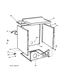 03 - Cabinet parts for Ge Dryer DWXR483GA0WW from AppliancePartsPros.com