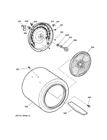 04 - Drum parts for Ge Dryer DWSR485EA1WW from AppliancePartsPros.com