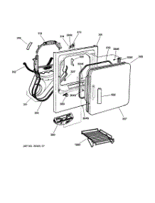 02 - Front Panel & Door parts for Ge Dryer DCSR483EA1WW from AppliancePartsPros.com