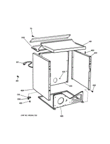 03 - Cabinet parts for Ge Dryer DBSR453GA1AA from AppliancePartsPros.com