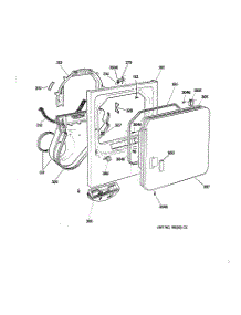 02 - Front Panel & Door parts for Ge Dryer DBB3300EA1AA from AppliancePartsPros.com