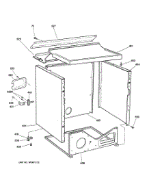 03 - Cabinet parts for Ge Dryer DBXR453EA1WW from AppliancePartsPros.com
