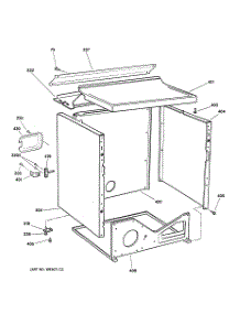 03 - Cabinet parts for Ge Dryer DPXR483EA1AA from AppliancePartsPros.com