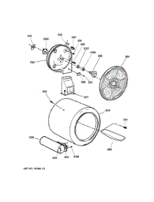 04 - Drumdrum parts for Ge Dryer DBB3300GA1WW from AppliancePartsPros.com