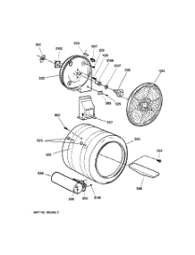 04 - Drum parts for Ge Dryer DNSR475GY2AA from AppliancePartsPros.com