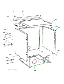 03 - Cabinet parts for Ge Dryer DNSR475EY2AA from AppliancePartsPros.com