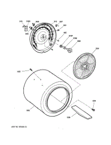 04 - Drum parts for Ge Dryer DCXR463EA1AA from AppliancePartsPros.com