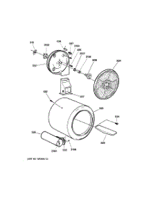 04 - Drum parts for Ge Dryer DPXR483GA1AA from AppliancePartsPros.com