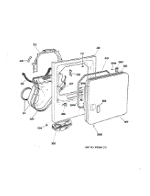 02 - Front Panel & Door parts for Ge Dryer DBXR453GV2WW from AppliancePartsPros.com