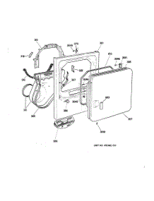 02 - Front Panel & Door parts for Ge Dryer EGD2000A0WW from AppliancePartsPros.com