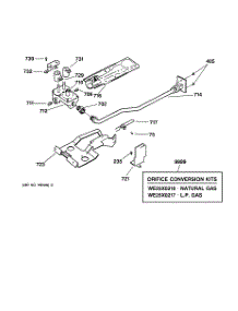 05 - Gas Valve & Burner Assembly parts for Ge Dryer DNXR473GW2AA from AppliancePartsPros.com