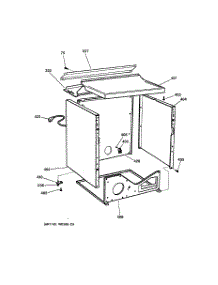 03 - Cabinet parts for Ge Dryer DBB3300GA0WW from AppliancePartsPros.com