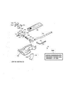 05 - Gas Valve & Burner Assembly parts for Ge Dryer DHSR333GA0WB from AppliancePartsPros.com