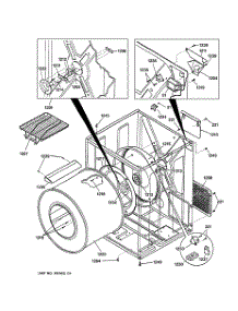 03 - Cabinet & Drum parts for Ge Dryer DSXH43EV2WW from AppliancePartsPros.com