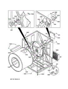 03 - Cabinet & Drum parts for Ge Dryer DCL333EA0AA from AppliancePartsPros.com