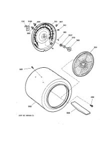 04 - Drum parts for Ge Dryer DX4500EA0WW from AppliancePartsPros.com