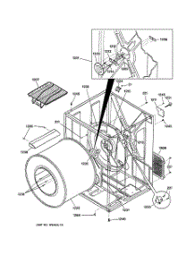 03 - Cabinet & Drum parts for Ge Dryer DSXH43GV2WW from AppliancePartsPros.com