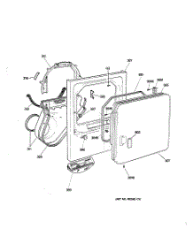 02 - Front Panel & Door parts for Ge Dryer DHSR333EA0WB from AppliancePartsPros.com