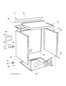 03 - Cabinet parts for Ge Dryer DHSR333EA0WB from AppliancePartsPros.com