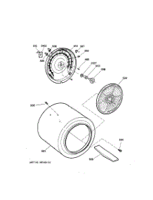 04 - Drum parts for Ge Dryer DHSR333EA0WB from AppliancePartsPros.com