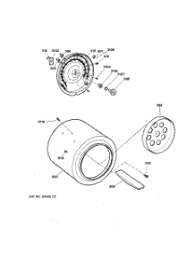 03 - Drum parts for Ge Dryer DSKS433EW0WH from AppliancePartsPros.com