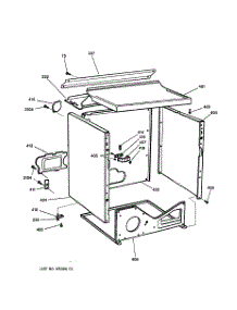 03 - Cabinet parts for Ge Dryer DS4500EY0WW from AppliancePartsPros.com