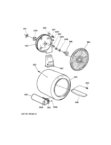 04 - Drum parts for Ge Dryer DBXR453GA0AA from AppliancePartsPros.com