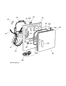 02 - Front Panel & Door parts for Ge Dryer DBXR453EA0AA from AppliancePartsPros.com
