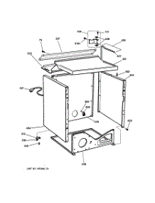 03 - Cabinet parts for Ge Dryer DPSF495GW1WW from AppliancePartsPros.com