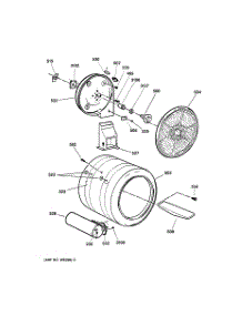04 - Drum parts for Ge Dryer DPSF495GW1WW from AppliancePartsPros.com