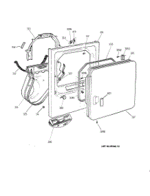 02 - Front Panel & Door parts for Ge Dryer DCXR453EV1AA from AppliancePartsPros.com